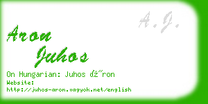 aron juhos business card